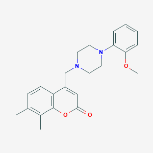 molecular formula C23H26N2O3 B2583735 4-{[4-(2-methoxyphenyl)piperazin-1-yl]methyl}-7,8-dimethyl-2H-chromen-2-one CAS No. 871485-77-7