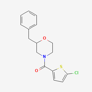 molecular formula C16H16ClNO2S B2583739 (2-Benzylmorpholino)(5-chlorothiophen-2-yl)methanone CAS No. 1421459-92-8