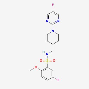 5-fluoro-N-((1-(5-fluoropyrimidin-2-yl)piperidin-4-yl)methyl)-2-methoxybenzenesulfonamide