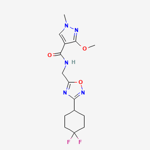 N-((3-(4,4-difluorocyclohexyl)-1,2,4-oxadiazol-5-yl)methyl)-3-methoxy-1-methyl-1H-pyrazole-4-carboxamide