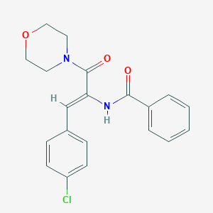 molecular formula C20H19ClN2O3 B258376 N-[(1Z)-1-(4-chlorophenyl)-3-(morpholin-4-yl)-3-oxoprop-1-en-2-yl]benzamide 