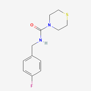 molecular formula C12H15FN2OS B2583773 N-[(4-Fluorophenyl)methyl]thiomorpholine-4-carboxamide CAS No. 2326280-69-5