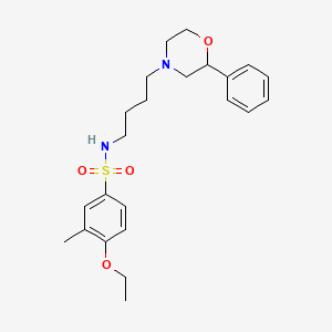 molecular formula C23H32N2O4S B2583786 4-乙氧基-3-甲基-N-(4-(2-苯基吗啉)丁基)苯磺酰胺 CAS No. 954002-79-0