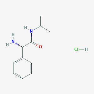 molecular formula C11H17ClN2O B2583795 (2S)-2-氨基-2-苯基-N-(丙-2-基)乙酰胺盐酸盐 CAS No. 481658-77-9