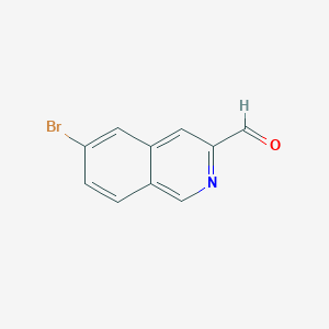 molecular formula C10H6BrNO B2583796 6-溴异喹啉-3-甲醛 CAS No. 1823542-77-3
