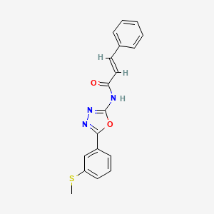 molecular formula C18H15N3O2S B2583804 N-(5-(3-(甲硫基)苯基)-1,3,4-恶二唑-2-基)肉桂酰胺 CAS No. 898449-56-4