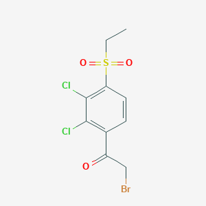 2-Bromo-1-[2,3-dichloro-4-(ethylsulfonyl)phenyl]-1-ethanone