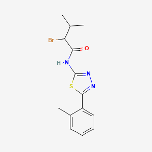 2-bromo-3-methyl-N-[5-(2-methylphenyl)-1,3,4-thiadiazol-2-yl]butanamide
