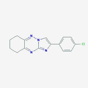 molecular formula C15H13ClN4 B258381 2-(4-Chlorophenyl)-6,7,8,9-tetrahydroimidazo[1,2-b][1,2,4]benzotriazine 