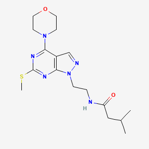 3-methyl-N-(2-(6-(methylthio)-4-morpholino-1H-pyrazolo[3,4-d]pyrimidin-1-yl)ethyl)butanamide