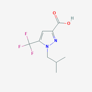 molecular formula C9H11F3N2O2 B2583826 1-Isobutyl-5-(trifluoromethyl)-1H-pyrazole-3-carboxylic acid CAS No. 2091866-99-6