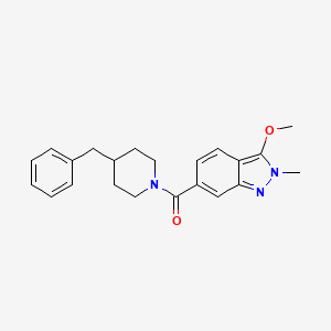 molecular formula C22H25N3O2 B2583827 (4-苄基哌啶-1-基)(3-甲氧基-2-甲基-2H-吲唑-6-基)甲酮 CAS No. 1421497-19-9