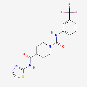 N4-(thiazol-2-yl)-N1-(3-(trifluoromethyl)phenyl)piperidine-1,4-dicarboxamide