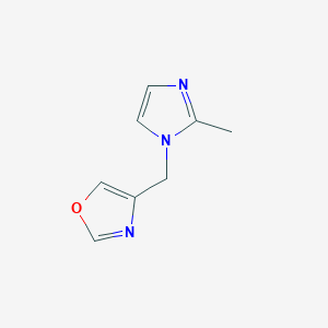 molecular formula C8H9N3O B2583836 4-[(2-Methylimidazol-1-yl)methyl]-1,3-oxazole CAS No. 2309586-77-2