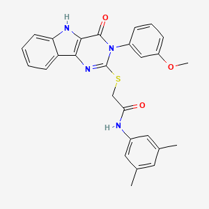 N-(3,5-dimethylphenyl)-2-((3-(3-methoxyphenyl)-4-oxo-4,5-dihydro-3H-pyrimido[5,4-b]indol-2-yl)thio)acetamide