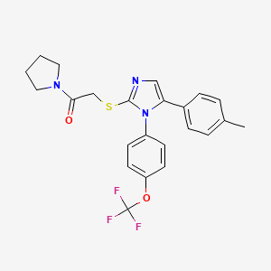 1-(pyrrolidin-1-yl)-2-((5-(p-tolyl)-1-(4-(trifluoromethoxy)phenyl)-1H-imidazol-2-yl)thio)ethanone