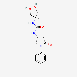 molecular formula C16H23N3O4 B2583853 1-(1,3-二羟基-2-甲基丙烷-2-基)-3-(5-氧代-1-(对甲苯基)吡咯烷-3-基)脲 CAS No. 894016-46-7