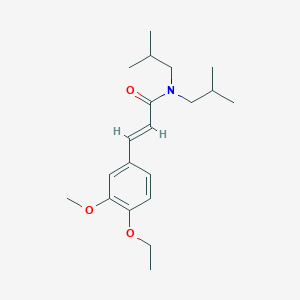 (2E)-3-(4-ethoxy-3-methoxyphenyl)-N,N-bis(2-methylpropyl)prop-2-enamide