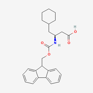 molecular formula C25H29NO4 B2583860 (3S)-4-cyclohexyl-3-(9H-fluoren-9-ylmethoxycarbonylamino)butanoic acid CAS No. 1016276-93-9