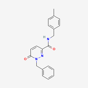 1-benzyl-N-[(4-methylphenyl)methyl]-6-oxopyridazine-3-carboxamide