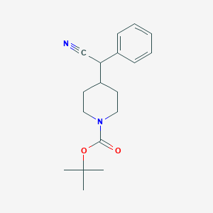 molecular formula C18H24N2O2 B2583863 Tert-butyl 4-[cyano(phenyl)methyl]piperidine-1-carboxylate CAS No. 1435929-63-7