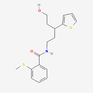N-(5-hydroxy-3-(thiophen-2-yl)pentyl)-2-(methylthio)benzamide