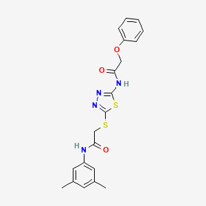 N-(3,5-dimethylphenyl)-2-((5-(2-phenoxyacetamido)-1,3,4-thiadiazol-2-yl)thio)acetamide