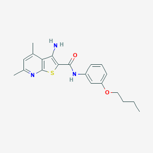 molecular formula C20H23N3O2S B258388 3-amino-N-(3-butoxyphenyl)-4,6-dimethylthieno[2,3-b]pyridine-2-carboxamide 