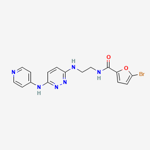 molecular formula C16H15BrN6O2 B2583882 5-溴-N-(2-((6-(吡啶-4-氨基)哒嗪-3-基)氨基)乙基)呋喃-2-甲酰胺 CAS No. 1021213-48-8