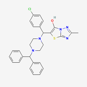 5-((4-Benzhydrylpiperazin-1-yl)(4-chlorophenyl)methyl)-2-methylthiazolo[3,2-b][1,2,4]triazol-6-ol