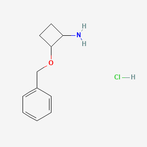 molecular formula C11H16ClNO B2583885 2-(Benzyloxy)cyclobutan-1-amine hydrochloride CAS No. 1955523-13-3