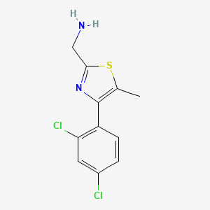 [4-(2,4-Dichlorophenyl)-5-methyl-1,3-thiazol-2-yl]methanamine