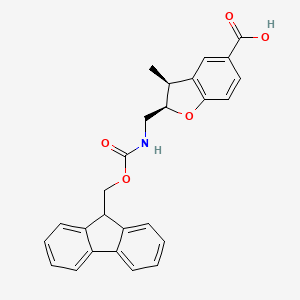 (2R,3S)-2-[(9H-Fluoren-9-ylmethoxycarbonylamino)methyl]-3-methyl-2,3-dihydro-1-benzofuran-5-carboxylic acid