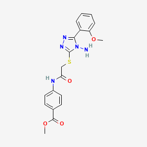 Methyl 4-[[2-[[4-amino-5-(2-methoxyphenyl)-1,2,4-triazol-3-yl]sulfanyl]acetyl]amino]benzoate