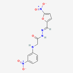 2-{3-nitroanilino}-N'-({5-nitro-2-furyl}methylene)acetohydrazide
