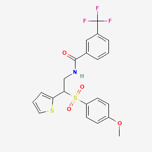 N-(2-((4-methoxyphenyl)sulfonyl)-2-(thiophen-2-yl)ethyl)-3-(trifluoromethyl)benzamide