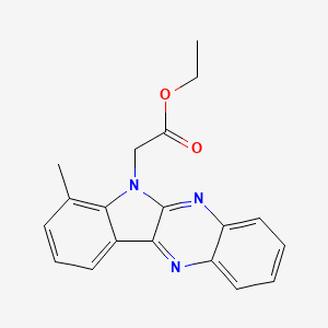 molecular formula C19H17N3O2 B2583909 乙酸2-{7-甲基-6H-吲哚并[2,3-b]喹喔啉-6-基} CAS No. 578737-14-1