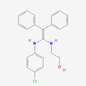 molecular formula C22H21ClN2O B258391 2-{[1-(4-Chloroanilino)-2,2-diphenylvinyl]amino}ethanol 