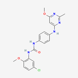 molecular formula C20H20ClN5O3 B2583910 1-(5-Chloro-2-methoxyphenyl)-3-(4-((6-methoxy-2-methylpyrimidin-4-yl)amino)phenyl)urea CAS No. 946303-35-1