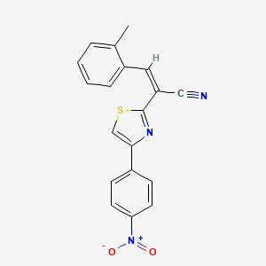 (Z)-2-(4-(4-nitrophenyl)thiazol-2-yl)-3-(o-tolyl)acrylonitrile
