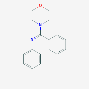 molecular formula C18H20N2O B258392 4-methyl-N-[4-morpholinyl(phenyl)methylene]aniline 