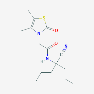 molecular formula C15H23N3O2S B2583921 N-(4-Cyanoheptan-4-yl)-2-(4,5-dimethyl-2-oxo-1,3-thiazol-3-yl)acetamide CAS No. 1436319-31-1