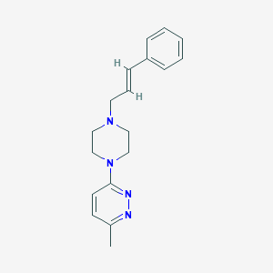 molecular formula C18H22N4 B2583923 3-Methyl-6-[4-[(E)-3-phenylprop-2-enyl]piperazin-1-yl]pyridazine CAS No. 2348664-33-3