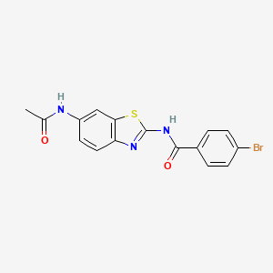 molecular formula C16H12BrN3O2S B2583927 N-(6-acetamidobenzo[d]thiazol-2-yl)-4-bromobenzamide CAS No. 313551-45-0