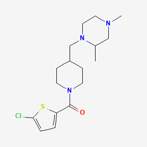 molecular formula C17H26ClN3OS B2583931 (5-Chlorothiophen-2-yl)(4-((2,4-dimethylpiperazin-1-yl)methyl)piperidin-1-yl)methanone CAS No. 1421468-52-1