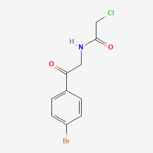 molecular formula C10H9BrClNO2 B2583934 N-[2-(4-bromophenyl)-2-oxoethyl]-2-chloroacetamide CAS No. 627901-73-9