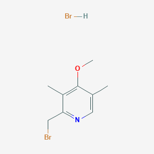 molecular formula C9H13Br2NO B2583937 2-(Bromomethyl)-4-methoxy-3,5-dimethylpyridine hydrobromide CAS No. 629625-30-5