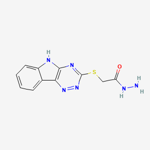 molecular formula C11H10N6OS B2583940 2-(2-(2,3,6-Triazino[5,4-b]indol-3-ylthio)acetylhydrazide CAS No. 189822-88-6