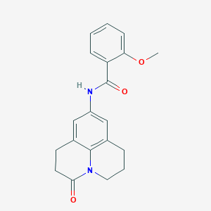 2-Methoxy-N-(2-oxo-1-azatricyclo[7.3.1.05,13]trideca-5,7,9(13)-trien-7-yl)benzamide