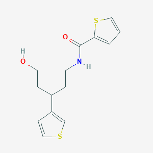 N-(5-hydroxy-3-(thiophen-3-yl)pentyl)thiophene-2-carboxamide